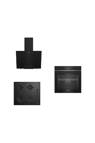 Beko BFC 330 S - BOCD T 6011 ES - BDE 6040 S Siyah Ankastre Set