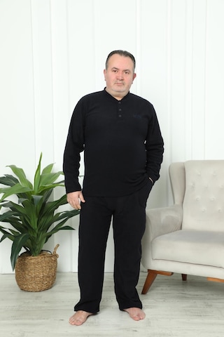 Erkek Büyük Beden Cepli Kışlık Polar Pijama Takımı 2325 001