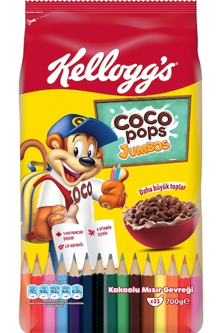 Coco Pops Jumbos Bts 700 Gr Mısır Gevreği, Lif, Demir Ve 6 Vitamin İçerir