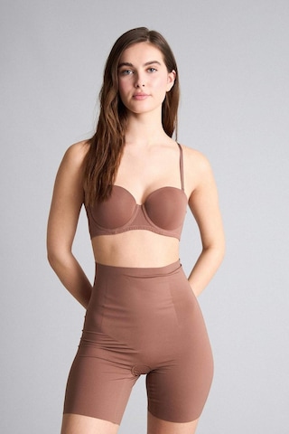 Defacto Yarım Dolgulu Micro Kaplı Yarım Dolgulu Balenli Tişört Bra Fall İn Love C1525ax25aubn307 Kahve