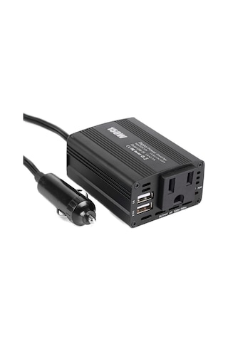 Konesam 150w Araç Çevirici: 12v Tan 110v A Modifiye Sinüs Dalga, 2 Usb Portlu, Taşınabilir Güç Dönüştürücü