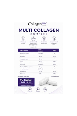 Collagen Forte Multi Collagen Complex 90 Tablet