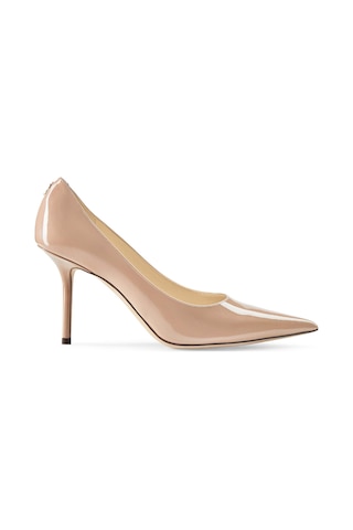 Jimmy Choo Parlak Rugan Deri Topuklu Ayakkabı - Pembe