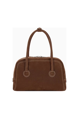 Marge Sherwood Soft Tote Çanta Hush Nubuck Deri Kahverengi, Lüks Ve Zarif Tasarım Omuz Çantası
