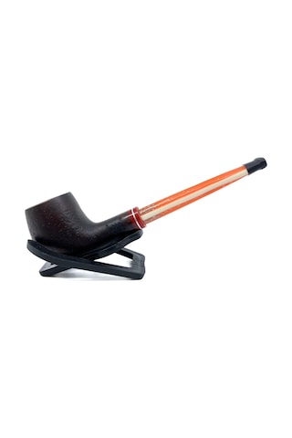 Dapper Half Bent Billiard Briar Gül Kökü 9 Mm Filtreli El Yapımı Pipo - 3552