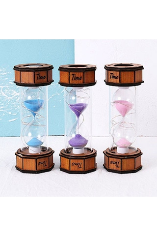 Işikli Dekoratif Ahşap Kum Saati