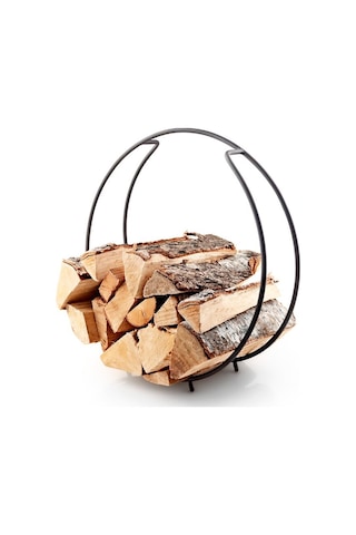 Odun İstifleme Rafı Yuvarlak Tasarım Metal Odunluk