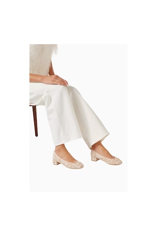 Repetto Camille 30 Ballerina Pumps, Parlak Tweed, Fiyonk Detaylı Tasarım, 30mm Topuk, Fransız Zarafeti Babet Pembe