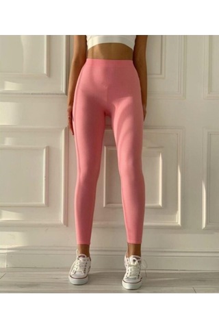 Noa & Noa Noa Noa Butik Dinamik Kadın Pembe Toparlayıcı Dikişsiz Fitilli Taytpembem/L Pembe