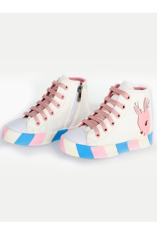 Ceylan Beyaz Ortopedik Destekli Kız Çocuk Sneakers Pembe