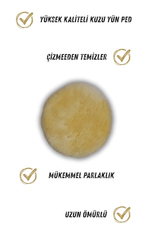 Velvox Çizik  Kuzu Yünü Polisaj Keçesi / Pedi -ithal Ürün