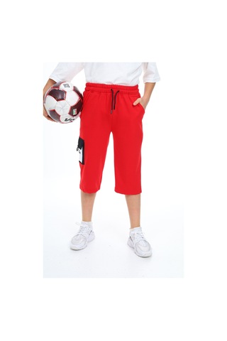 Erkek Çocuk Kargo Cepli Kapri Alt 12205 Kırmızı
