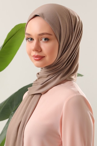 Melodi Scarf Tesettür Penye Şal Bej BEj