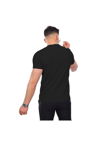 Kozik Standart Fit Bisiklet Yaka Erkek Tişört 5'li Beyaz - Siyah - Füme