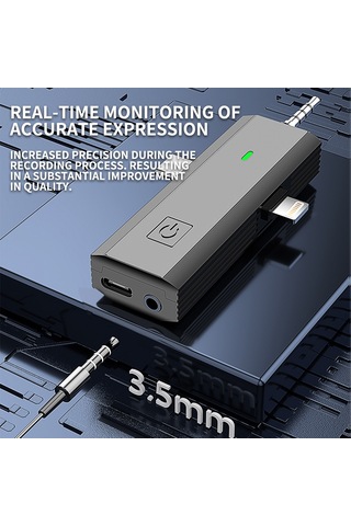 Yifomall Kablosuz Mini Mikrofon Seti - Type-c Uyumlu, 15m Menzil, 6 Saat Pil Ömrü İle Canlı Yayınlar İçin