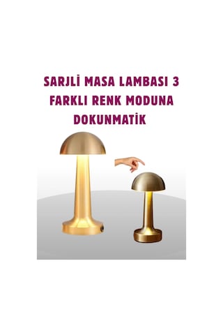 Taşınabilir Dokunmatik Led Lamba - Sıcak & Soğuk Işık Ayarı Çok Renkli