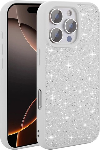 Apple Uyumlu iPhone 16 Pro Max Kılıf Parlak Taşlı Tasarım Zore Pırlanta Kapak Pembe