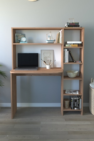 Bofigo Kitaplıklı Çalışma Masası Çocuk Çalışma Masası Bilgisayar Çalışma Masası Çam Çam