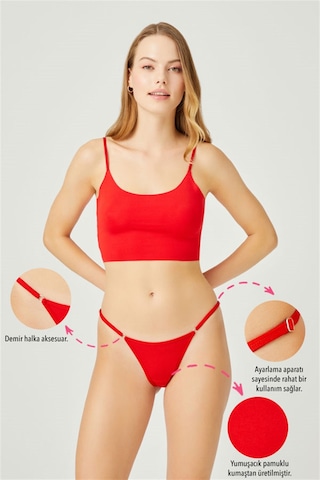 Cottonhıll Basic Pamuklu Beli Ayarlanır Kadın Tanga Külot 5'li Paket