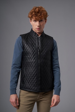 Luca Siyah Deri Yelek 118520 001