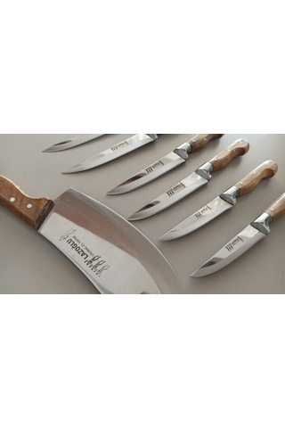 Lazoğlu Sürmene 7 Parça Mutfak Bıçak Seti ve Zırh Bıçağı