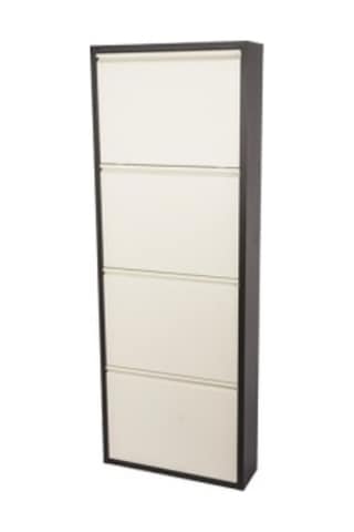 Metal 4'Lü Ayakkabılık Kahve/Krem (526964265) Krem