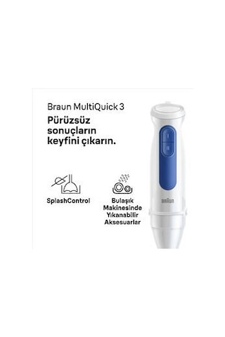 Braun Multiquick MQ30202MWH 900 W 3 El Blender