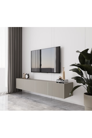 Capella Kumtaşı Rengi Mdf 4 Kapak Duvara Monte 160 Cm Tv Ünitesi