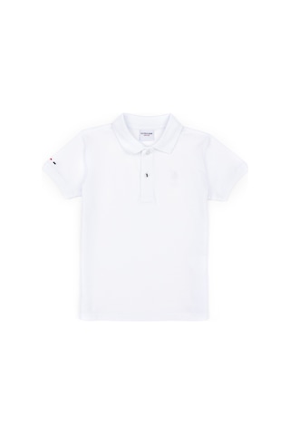 U.S. Polo Assn. Erkek Çocuk Beyaz Basic Polo Yaka Tişört 50279572-VR013