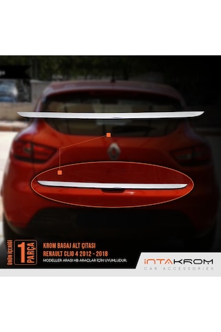intakrom Renault Clio 4 Krom Bagaj Alt Çıtası 2012 ve Üzeri - Hb
