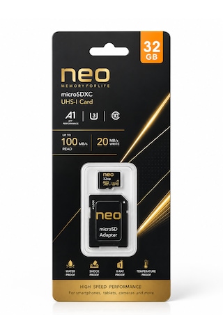 Neo 32 Gb Hafıza Kartı Micro Sd Kart Ve Adaptörü 100 Mb/s