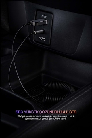 Concord Bt-17 Kablosuz Aux Bluetooth 5.3 Araç Kiti Telefon Müzik Dinleme Tak Çalıştır