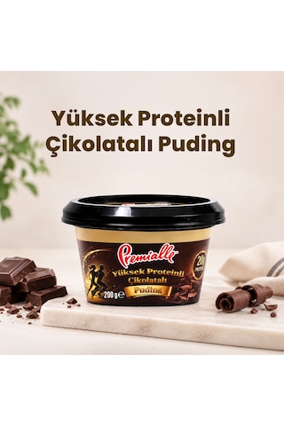 8'li Yüksek Proteinli Belçika Çikolatalı Puding 20g Protein Tek Porsiyon