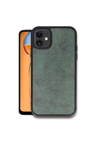 Newface - 725 - Apple iPhone Uyumlu 11 Kılıf Aras Deri Kapak - - Csmo-tex - Koyu Yeşil