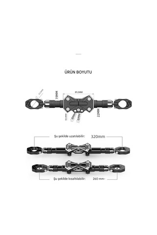 Spirit Beast Motosiklet Gidon Modifiye Tutucu İşlevli Styling Çap
