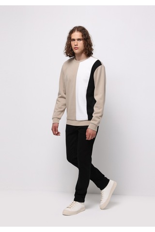 Colin's Colins Comfort Fit Erkek Bej Sweatshirt Cl1075322 Q1.v2 San Sari