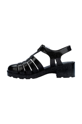 Mini Melissa Kız Çocuk Possession Parıltılı Simli İnci Siyahı Sandalet-14476 Siyah