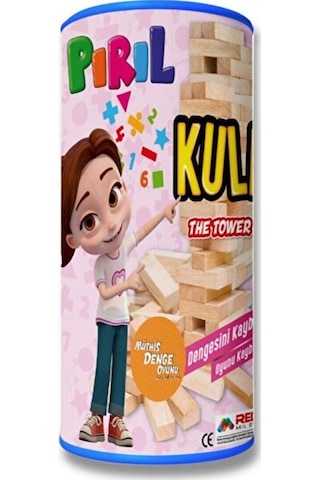 Pırıl Jenga Ahşap Denge Oyunu 54 Parça