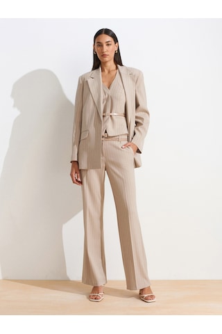 Dilvin 72129 Çift Kemerli Pantolon-bej Bej
