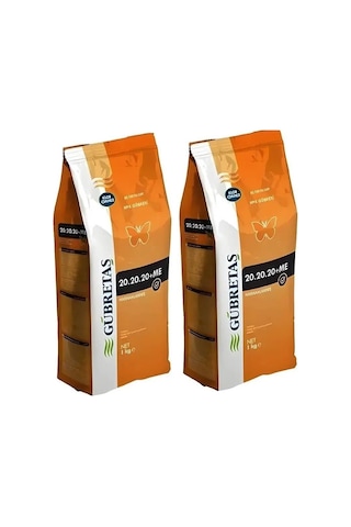Gübretaş 20.20.20 Toz Gübre 1 Kg 2 Adet 2 Kg