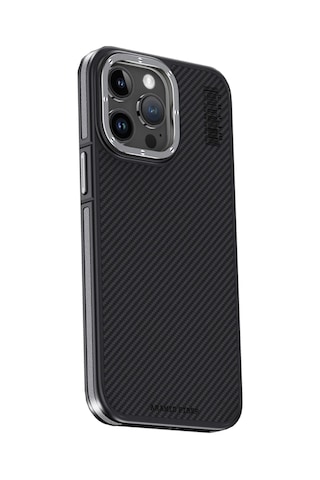Cosmotex Joko İphone 15 Pro Kılıf Aramid 600d Kevlar Karbon Fiber Magsafe Kapak - Gri