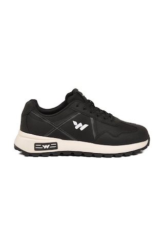 Walkway Siyah Hafızalı Taban Hafif Esnek Unisex Spor Ayakkabı Muveon M Siyah - Beyaz