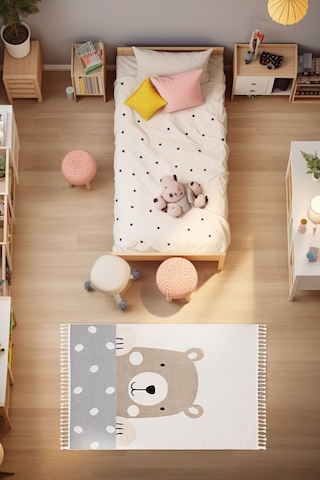 Sparkle Krem Kahverengi Sevimli Ayıcık Figürlü Hayvan Figürlü Çoc Krem