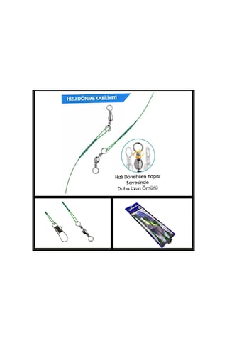 Uyguna-yakala 72 Adet Kartela Set Fishack Klipsli Fırdöndülü Çelik Tel-mal.431