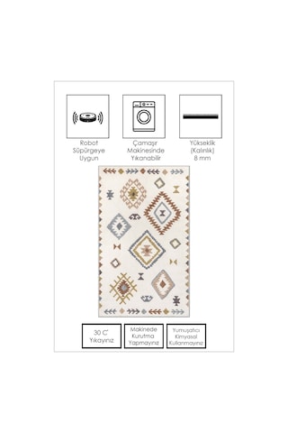 West Home Dijital Baskı Yıkanabilir Kaymaz Taban Mutfak Halısı Salon Halısı Ve Yolluk Wh 541 Multy