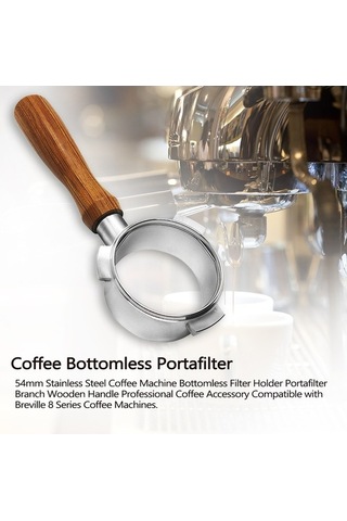 Pazly Paslanmaz Çelik Kahve Makinesi Dipsiz 54 Mm Filtre Tutucu - Çok Renkli Çok Renkli