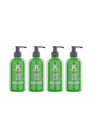 Radical Color New 25/greenapple Amonyaksız Su Bazlı Saç Boyası 250 Ml 4 Adet Yeşil Elma