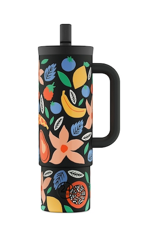 Straw Cup Tropical Noir Pipetli Paslanmaz Çelik Termos 800 Ml Renkli