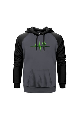 Doğa Sever Kırmızı Renk Reglan Kol Sweatshirt