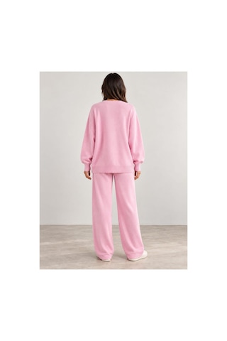 Velora Grup Triko 2'li Takım Oversize Pembe - 938221605 Pembe